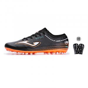 Joma Антискользящие износостойкие футбольные бутсы AG Rubber Short Studs для мужчин черно-оранжевые, цвет Black