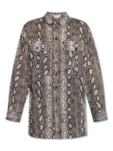 Рубашка с принтом под змеиную кожу на кармане Michael Michael Kors, коричневый