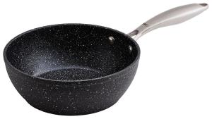 Сковорода Homeware Profession. черный, цвет нержавеющей стали диаметр/высота: 20/7 см