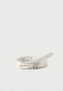 Эмблема удлиненного пояса Calvin Klein, White Alyssum/Antique Silver-Coloured