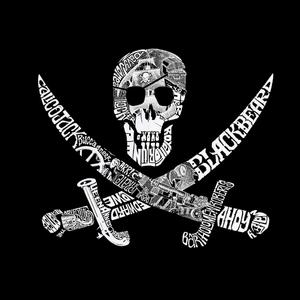 ПИРАТСКИЕ КАПИТАНЫ, КОРАБЛИ И ИЗОБРАЖЕНИЯ — мужская футболка премиум-класса Word Art Blend LA Pop Art, черный