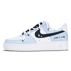Nike Кроссовки для скейтбординга Air Force 1 Blue Dream с противоскользящим покрытием, износостойкие, унисекс, синие