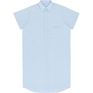 Хлопковое платье-рубашка MM6 Maison Margiela, светло-голубой