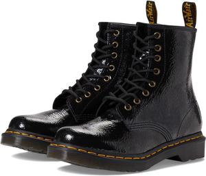 Dr. Martens женские ботинки 1460 Distressed Patent Amphibians, Black Distressed Patent