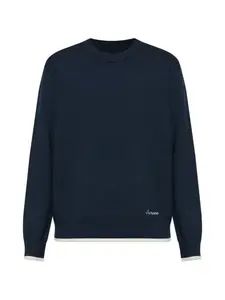 Свитер с логотипом и круглым вырезом Samsoe Samsoe, синий