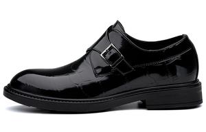 Туфли мужские черные SULEGAO, черные (увеличение роста на 6 см)