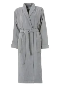 Халат "Морской конек" " Seahorse Pure Bathrobe" (1 шт.), воротник-шалька, серый