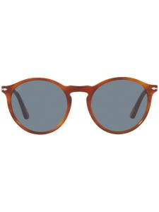 Persol солнцезащитные очки PO3285S в оправе панто, коричневый