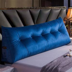 Подушка-клин COZMAX для изголовья, треугольная, для поддержки спины и чтения. Съемный чехол. Цвет: светло-голубой. Размер: 80 см (31,4 дюйма).