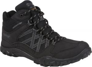 Мужские походные ботинки Regatta Edgepoint Hydropel среднего верха для ходьбы Низкий подъем, черный