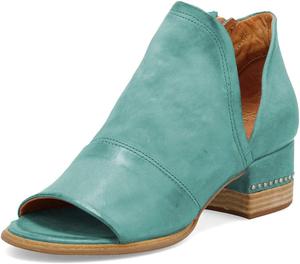 Женские ботильоны XYD с острым вырезом, массивным каблуком, открытым носком, заклепками, боковой молнией, повседневные и праздничные туфли, Turquoise