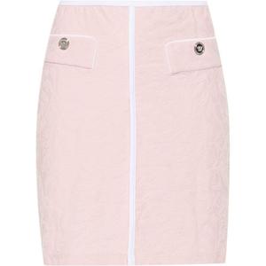 Узорчатая жаккардовая мини-юбка VERSACE, розовая