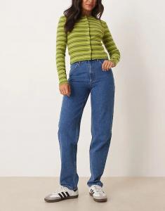 Джинсы прямого кроя ASOS DESIGN со средней посадкой и эластичным кроем