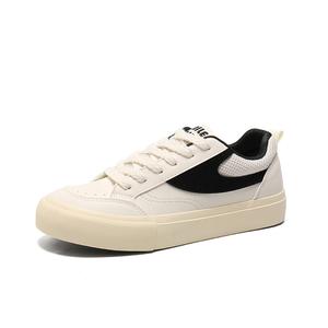 Нескользящие, износостойкие, дышащие низкие мужские кроссовки для скейтбординга PLAY COBBLER, White Black