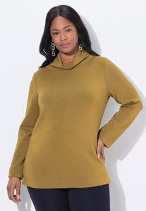 Толстовка Ulla Popken LONG SLEEVE TURTLENECK, Olive Green/Olive