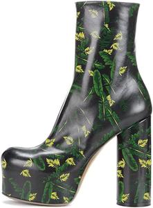 FSJ Прекрасные женские ботильоны на плоской подошве, закрытые, с округлым носком, на массивном высоком каблуке, без застежки, размеры 37-48