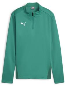 Футболка TeamGoal Training 1/4 Zip Top Wmn зеленого цвета Puma