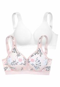 Бюстгальтер без косточек PETITE FLEUR Soft BH, цвет rosé bedruckt+weiß