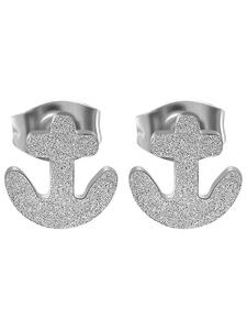 Adeliás Женские серьги - Серьги-гвоздики из нержавеющей стали серебристого цвета