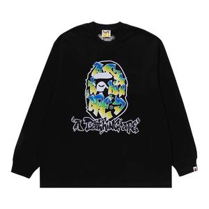 Футболка BAPE Gradient Ape Head Oversized Long-Sleeve Tee 'Black'
