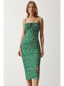 Платье до колена Happiness Istanbul, зеленый