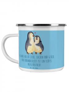 Кружка на 40-ю годовщину свадьбы (Рубиновая свадьба) с надписью небесно-голубого цвета Mr. & Mrs. Panda