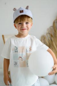 Детская хлопковая кепка с козырьком ANASTAZY Jamiks, бежевый