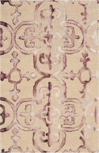 Ковер SAFAVIEH, 61 x 92 см, Dip Dye Collection, Beige & Maroon, ручной работы, марокканский акварельный, шерстяной, идеален для помещений с высокой проходимостью: прихожая, гостиная, спальня (DDY711G)