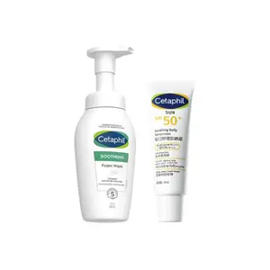 Набор для ухода Little Cloud Cleanser успокаивающий и освежающий 200мл+50мл Cetaphil, two-piece set: small cloud cleanser 200ml+sunscreen кремовый 50ml