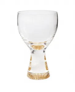 Набор из 6 стаканов для воды объемом 0,3 л с цветным отражающим основанием Classic Touch, прозрачный