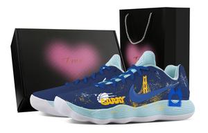 Nike Hyperdunk 2017 Golden State Wave, технология Heart Box Cushioning, поддержка, низкие баскетбольные кроссовки мужские