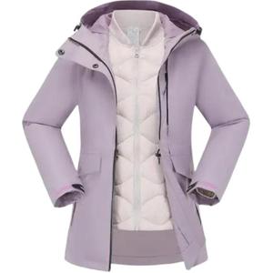 DECATHLON Водонепроницаемая и теплая ветровка женская, Purple/Light Gray
