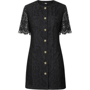 KARL LAGERFELD SS24 Женское черное платье с короткими рукавами KARL LAGERFELD / Karl Lagerfeld Jeans