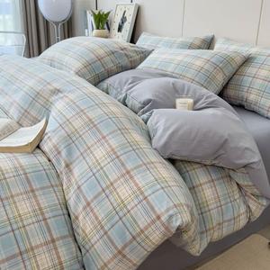 Yalu Комплект постельного белья 4 предмета, простыня 135 см, пододеяльник 180x200 см, Hogelang, хлопок, мягкий, нежный