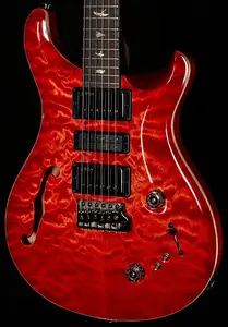 PRS Wood Library Willcutt Эксклюзивная специальная полуглубокая бразильская гитара с кленовым топом 10 слоя, цвет Кроваво-оранжевый (521)