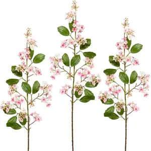 Креативные зеленые искусственные цветы, набор из 3 штук Creativ Green, розовый