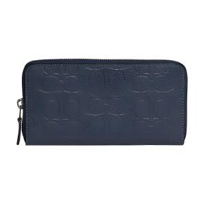 COACH Женский бумажник из коровьей кожи гармошкой темно-синий