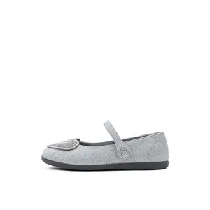 Нескользящие, износостойкие, дышащие низкие повседневные кроссовки для детей Staccato, серебряный