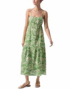 Платье макси с заниженным швом в цвете Cool Palm Sanctuary