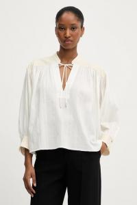 Хлопковая блузка c_brodes BOSS Orange, бежевый