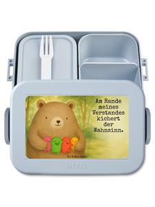 Mr. & Mrs. Panda Дизайн ланчбокса «Медведь» с надписью, пастельно-голубой цвет