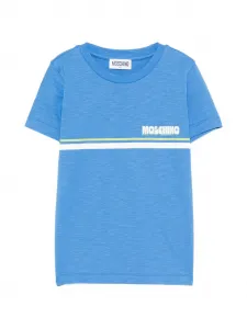 Футболка с логотипом Moschino Kids, синий