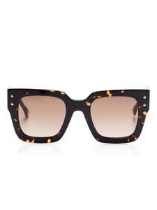Carolina Herrera солнцезащитные очки в массивной оправе, коричневый