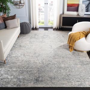 Ковер SAFAVIEH, 305 x 427 см, Tiffany Collection, Silver & Silver, ручной вязки из шерсти и вискозной шерсти, идеален для помещений с высокой проходимостью в гостиной, спальне (TFN612A)