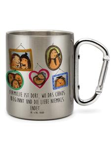 Термокружка Семья ежиков с серебряной надписью Mr. & Mrs. Panda