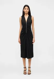 Платье на молнии, платье миди, трикотажное платье Michael Michael Kors, Black