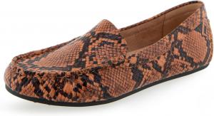 Женские слипоны-лоаферы Aerosoles Over Drive, Tan Printed Snake Pu