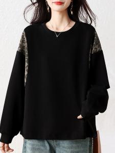 Женский топ с леопардовым принтом Doux Belle, цвет Black