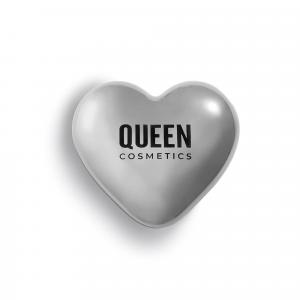 Тени для век Sublime Hearts Refillablle Compact Queen Cosmetics, Metallic Silver (Metallic Silver eyeshadow compact)