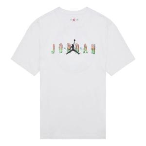 Футболка Air Jordan DNA Printing Alphabet Large Logo Short Sleeve White, белый